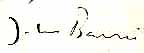 Barrie's signature